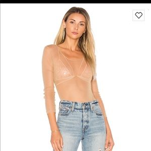 Rose gold sheer bodysuit